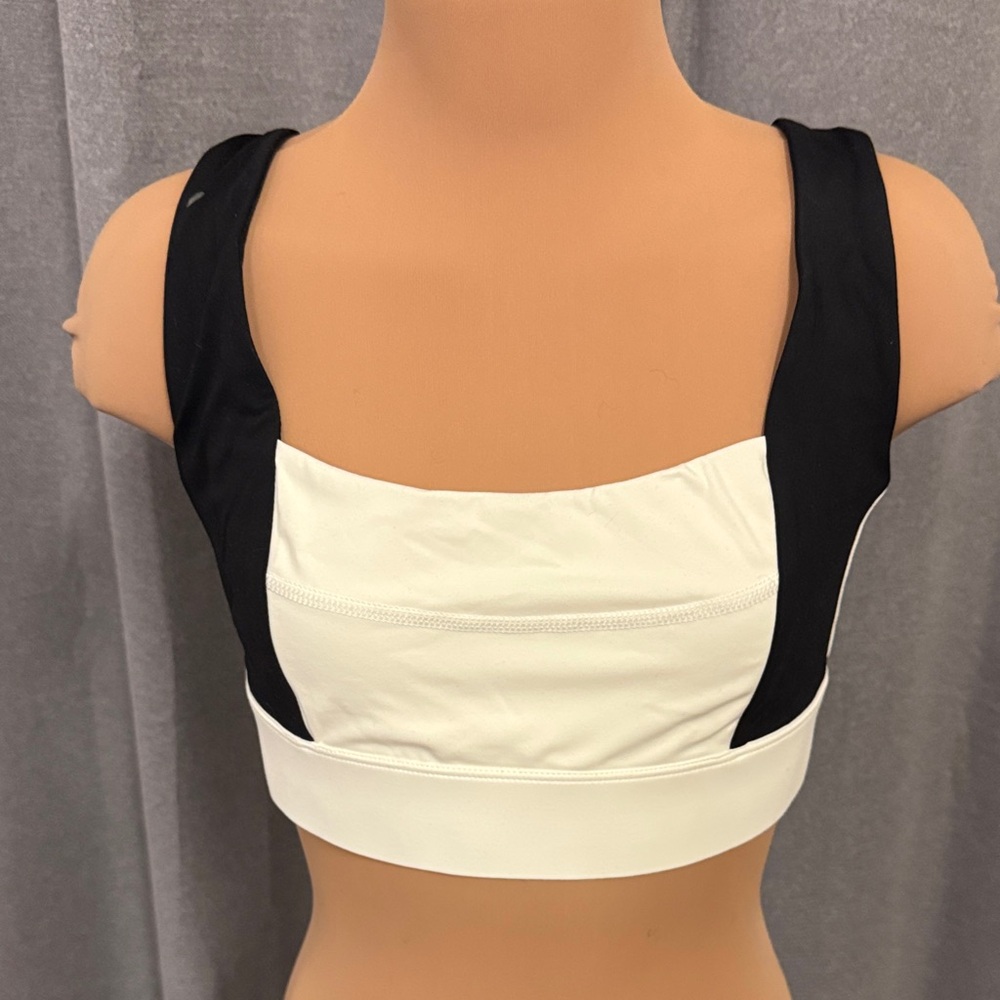 Elegant Black and White Crop Top